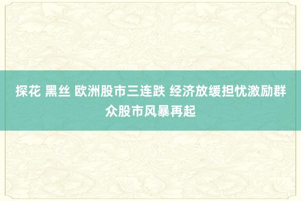 探花 黑丝 欧洲股市三连跌 经济放缓担忧激励群众股市风暴再起