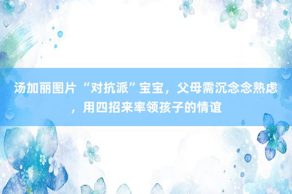 汤加丽图片 “对抗派”宝宝，父母需沉念念熟虑，用四招来率领孩子的情谊