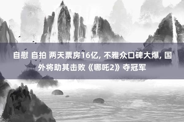 自慰 自拍 两天票房16亿， 不雅众口碑大爆， 国外将助其击败《哪吒2》夺冠军