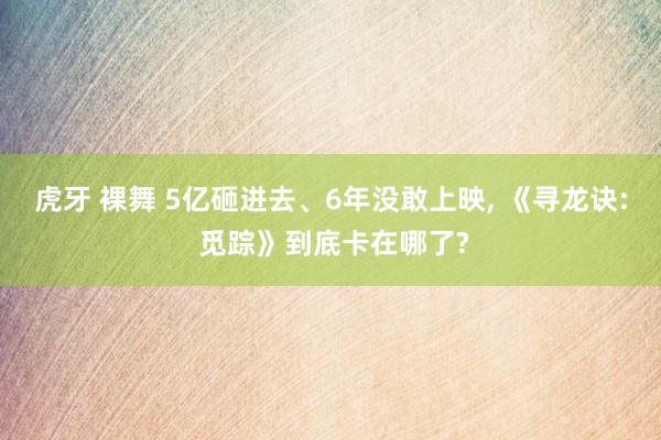 虎牙 裸舞 5亿砸进去、6年没敢上映， 《寻龙诀: 觅踪》到底卡在哪了?