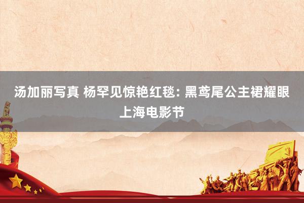汤加丽写真 杨罕见惊艳红毯: 黑鸢尾公主裙耀眼上海电影节
